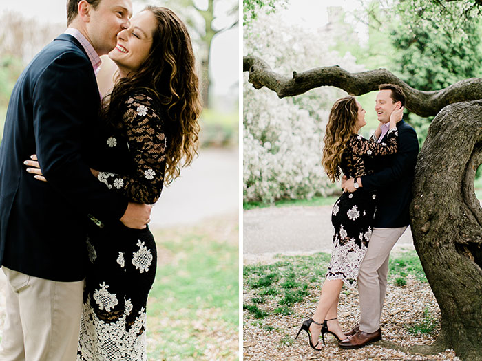 modern central park photographer, engagement shoot