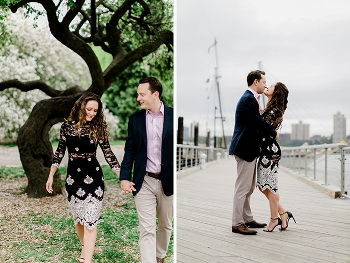 modern central park photographer, engagement shoot