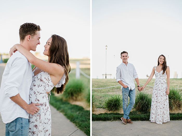 asbury park engagement photographer, couple, beach